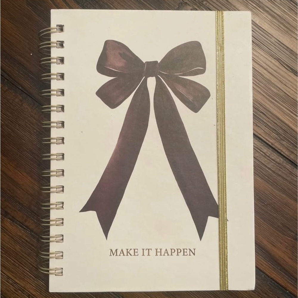 Brown Bow Spiral Notebook
